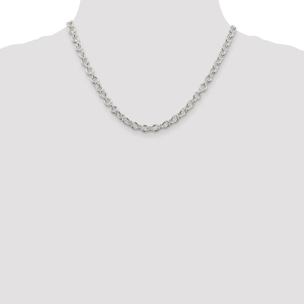 High-quality 6.1mm Sterling Silver Cable Chain - Stylish & Affordable Jewelry