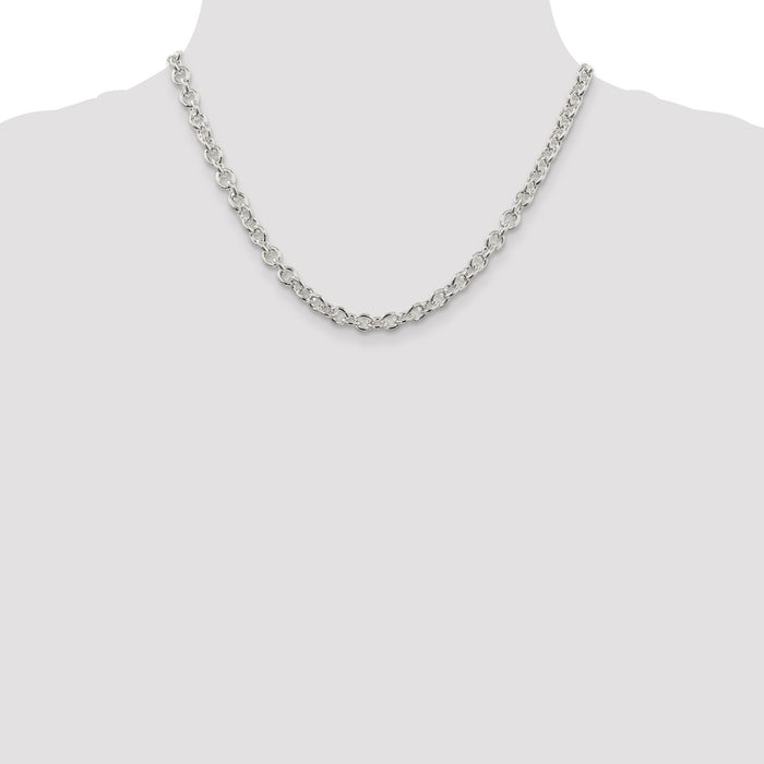 High-quality 6.1mm Sterling Silver Cable Chain - Stylish & Affordable Jewelry-4