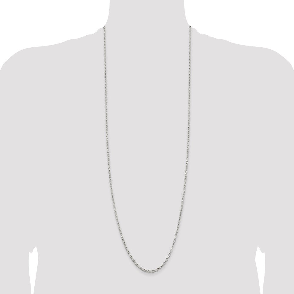 Buy Stylish 2.5mm Sterling Silver Oval Rolo Chain - High-Quality Jewelry Value
