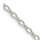 High-Quality 2.5mm Sterling Silver Oval Rolo Chain - Stylish & Affordable!-1