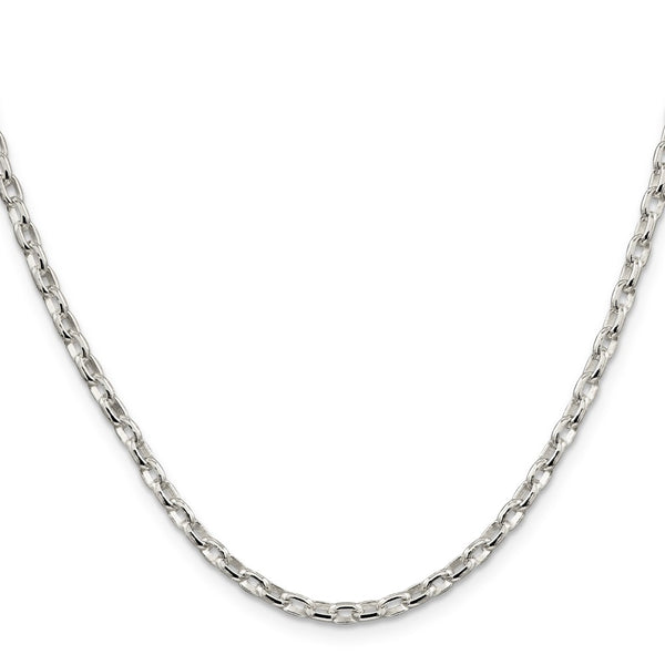 3.2mm Sterling Silver Oval Rolo Chain