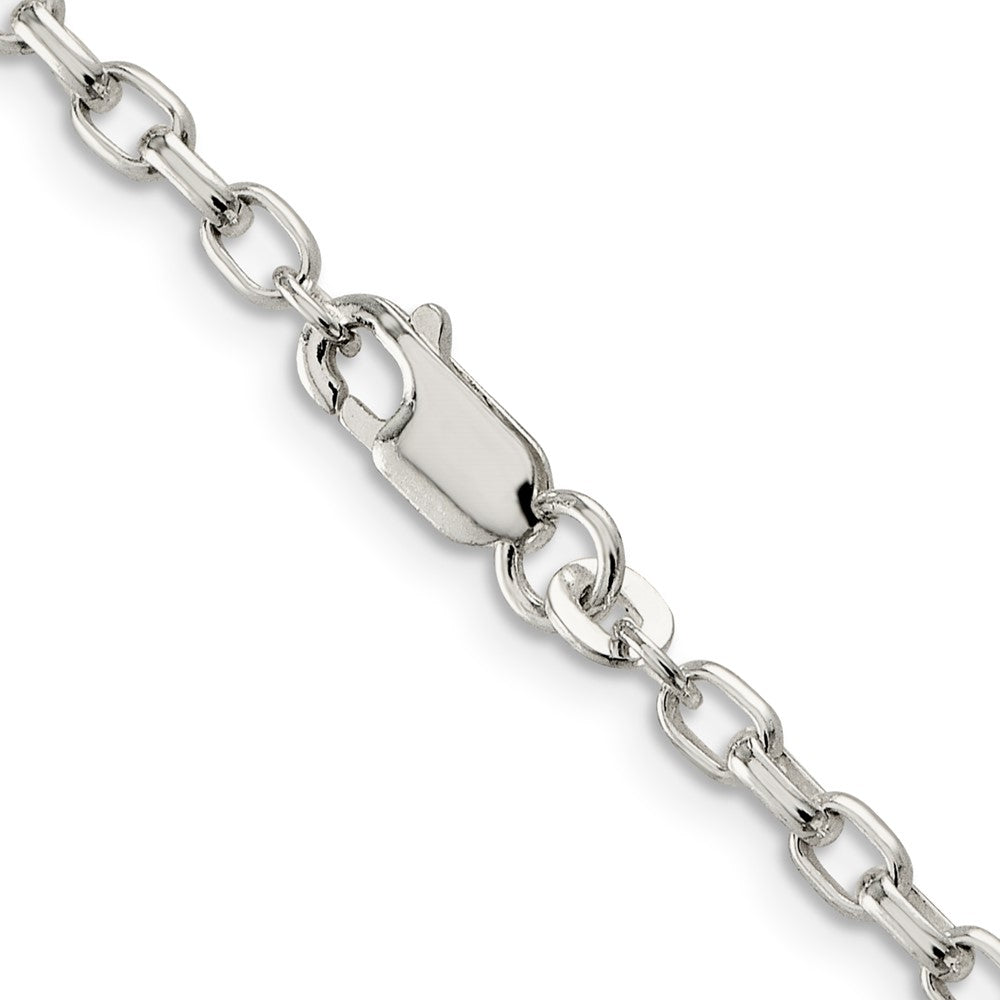 Buy Stylish 3.2mm Oval Fancy Rolo Link Chain in High-Quality Sterling Silver