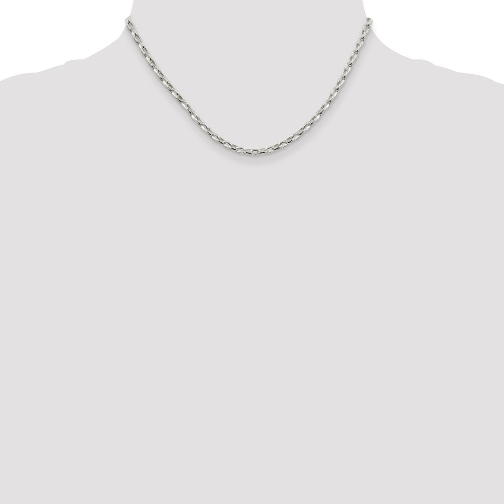 Buy Stylish 3.2mm Oval Fancy Rolo Link Chain in High-Quality Sterling Silver
