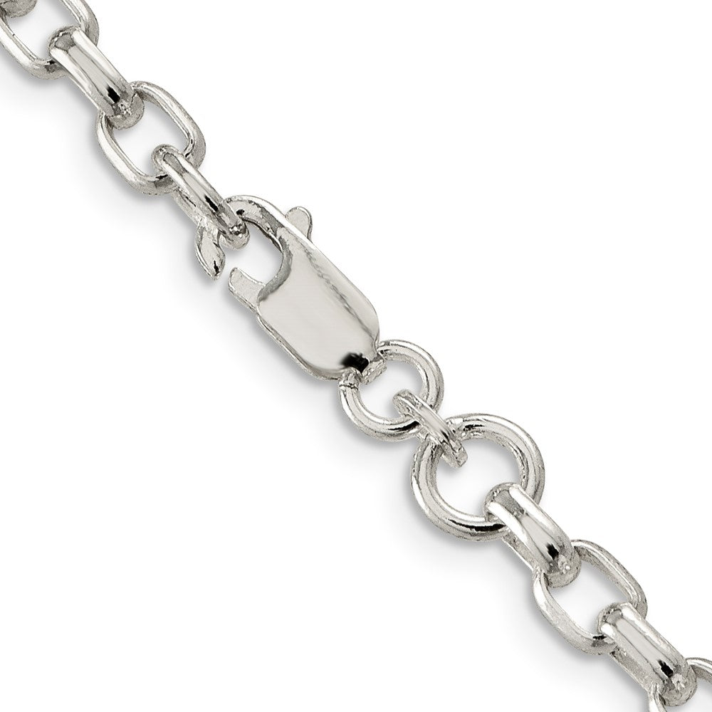 Buy Stylish 4.4mm Sterling Silver Oval Rolo Chain - High-Quality Elegance