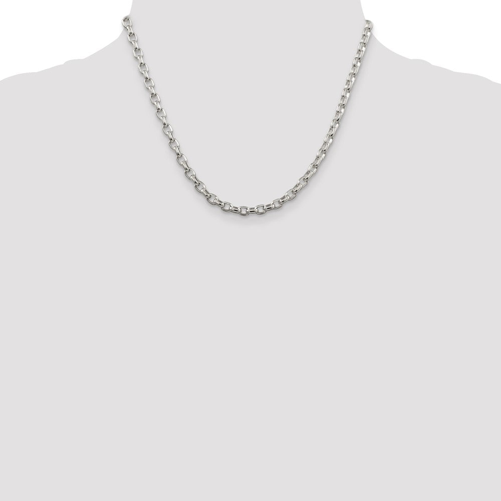 Buy Stylish 4.4mm Sterling Silver Oval Rolo Chain | High-Quality Jewelry