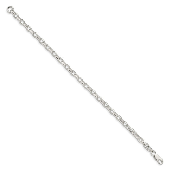 4.4mm Sterling Silver Oval Fancy Rolo Link Chain