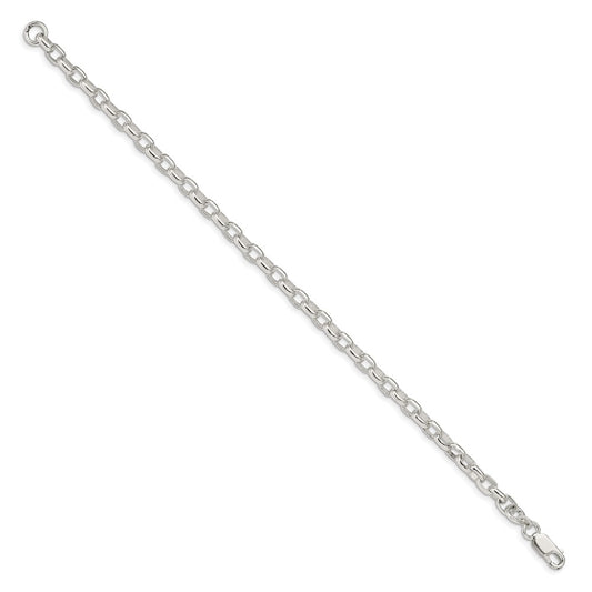 Buy Stylish 4.4mm Sterling Silver Oval Fancy Rolo Link Chain - Affordable Luxury!