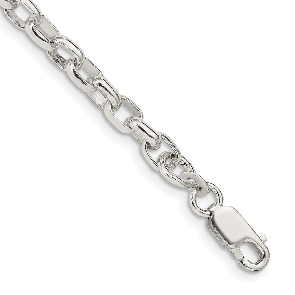 Buy Stylish 4.4mm Sterling Silver Oval Fancy Rolo Link Chain - Affordable Luxury!