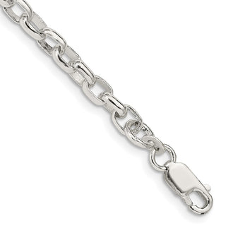 Buy Stylish 4.4mm Sterling Silver Oval Fancy Rolo Link Chain - Affordable Luxury!