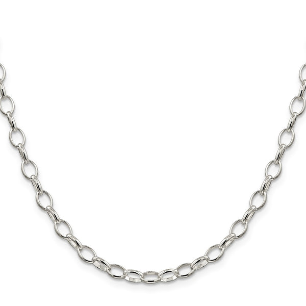 5mm Sterling Silver Fancy Rolo Chain