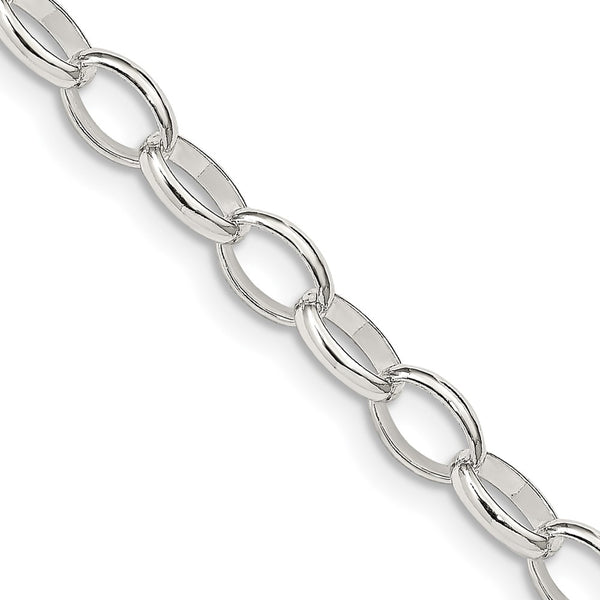 5mm Sterling Silver Fancy Rolo Chain