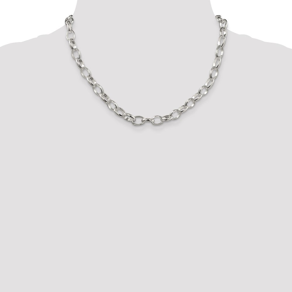 Buy 8mm Elegant Rolo Chain in High-Quality Sterling Silver | Stylish Value