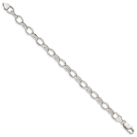 High-Quality 8mm Sterling Silver Rolo Chain - Stylish & Affordable Elegance