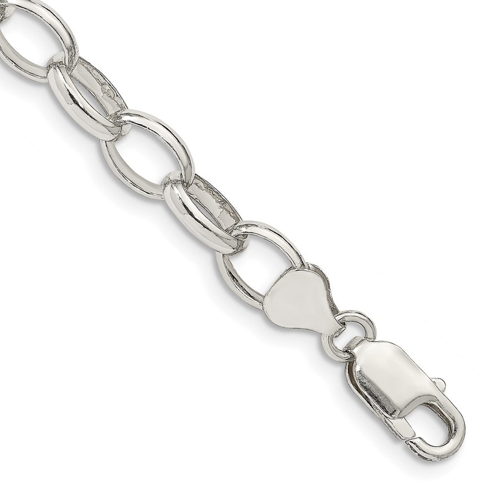 High-Quality 8mm Sterling Silver Rolo Chain - Stylish & Affordable Elegance