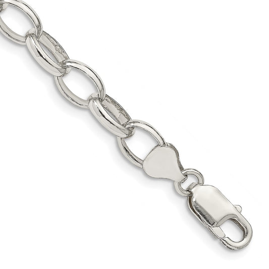High-Quality 8mm Sterling Silver Rolo Chain - Stylish & Affordable Elegance