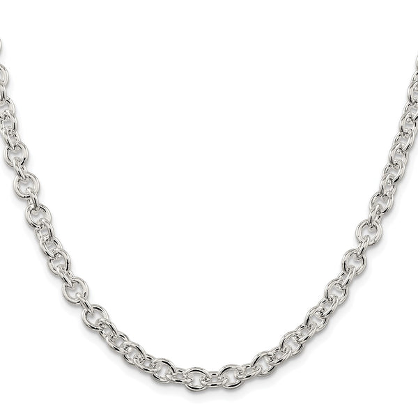 Rhodium-Plated Sterling Silver 6.1mm Cable Chain - Style GR1-1031432