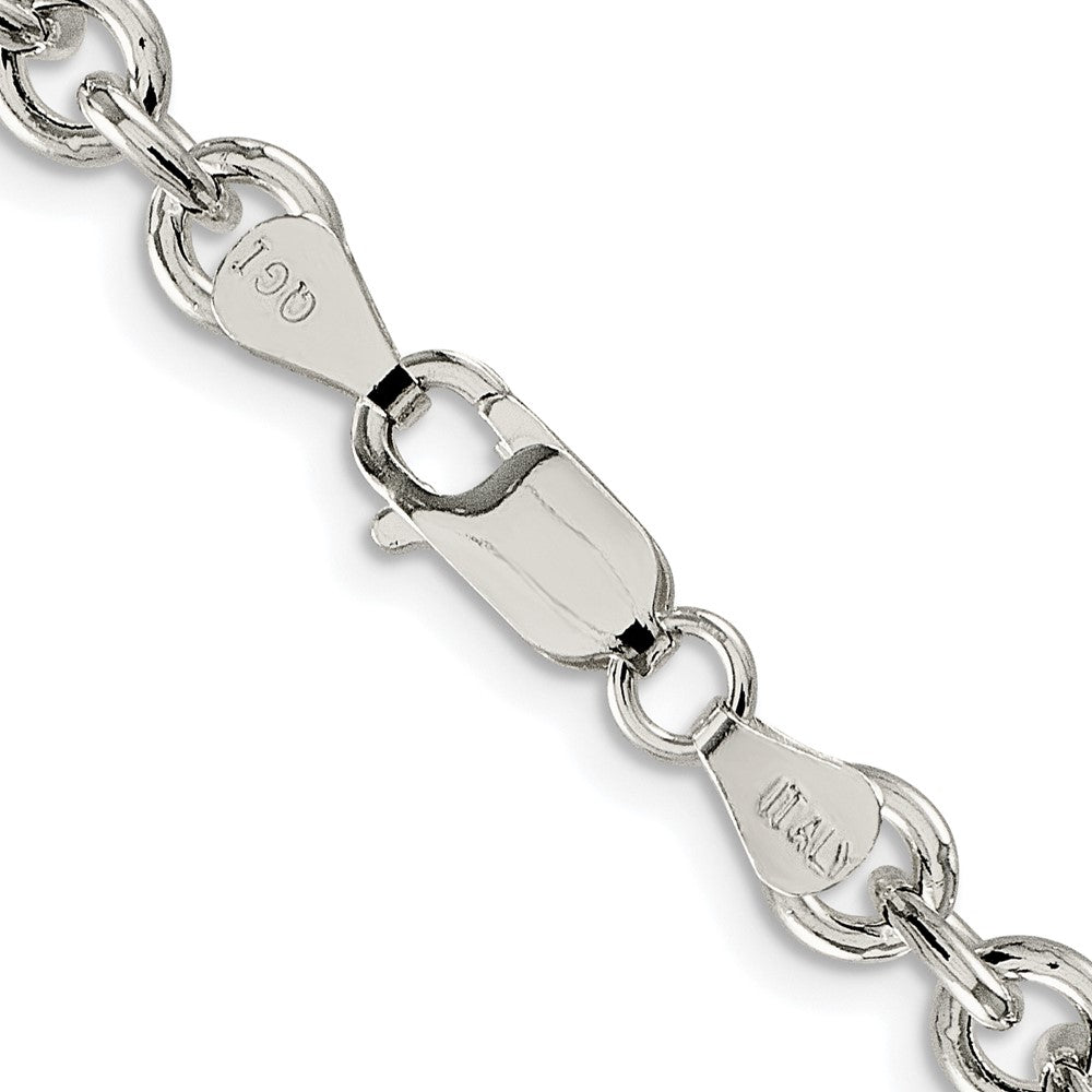 High-Quality Rhodium-Plated Sterling Silver 6.1mm Cable Chain - Stylish Value!
