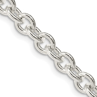 High-quality 6.1mm Sterling Silver Cable Chain - Stylish & Affordable Jewelry