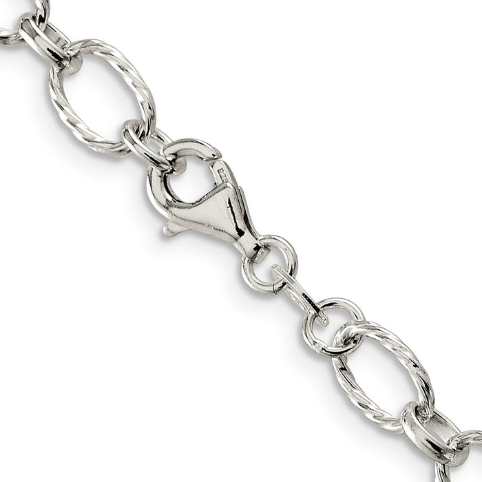 High-Quality Sterling Silver 6.1mm Rolo Chain - Stylish & Affordable Choice!-3