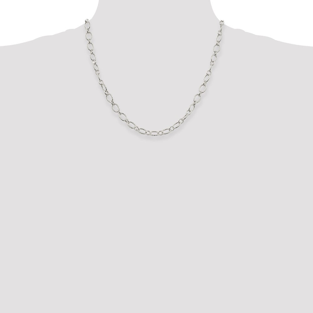 High-Quality Sterling Silver 6.1mm Rolo Chain - Stylish & Affordable Choice!