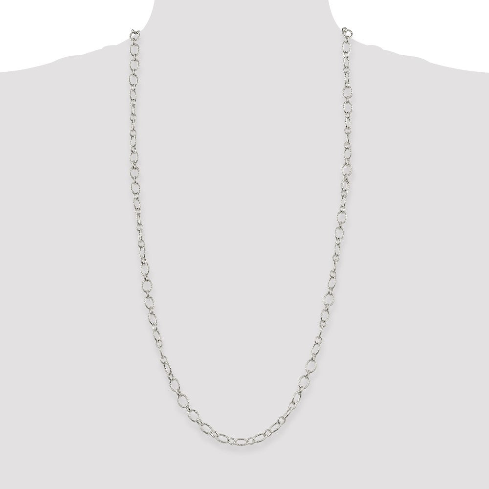 Buy Exclusive 6.1mm Sterling Silver Decorative Rolo Chain - Stylish Value
