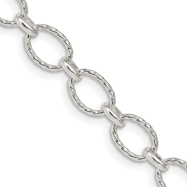 Sterling Silver 6.1mm Rolo Chain - Pattern