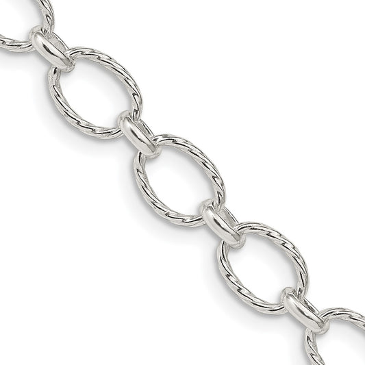 High-Quality Sterling Silver 6.1mm Rolo Chain - Stylish & Affordable Choice!
