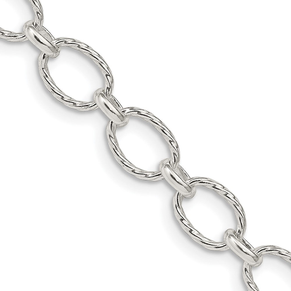 Buy Exclusive 6.1mm Sterling Silver Decorative Rolo Chain - Stylish Value