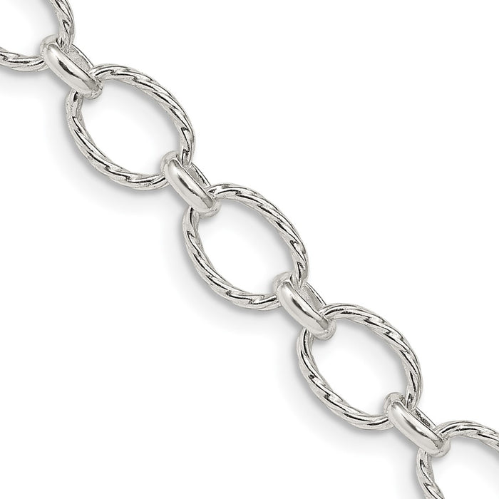 Buy Exclusive 6.1mm Sterling Silver Decorative Rolo Chain - Stylish Value-1