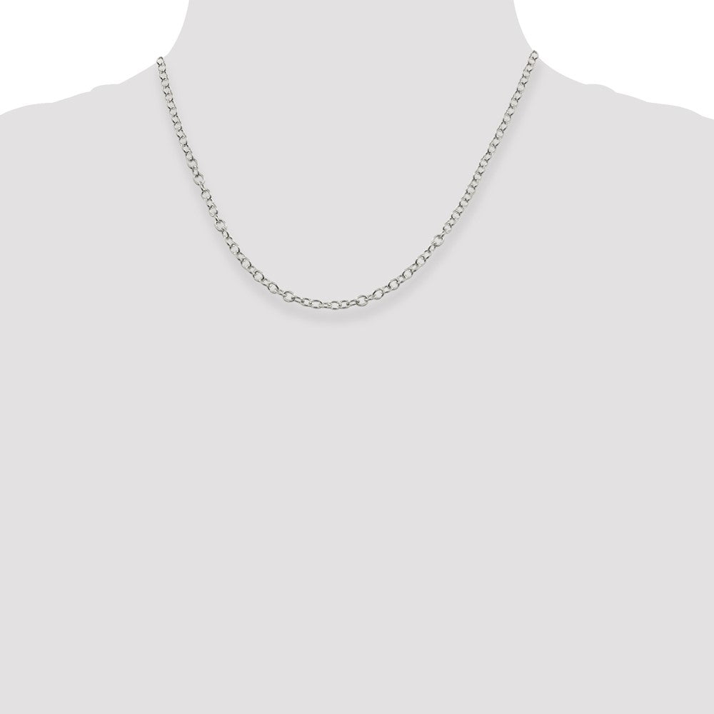 Buy Stylish 3.75mm Oval Cable Chain in Sterling Silver - Affordable Luxury!