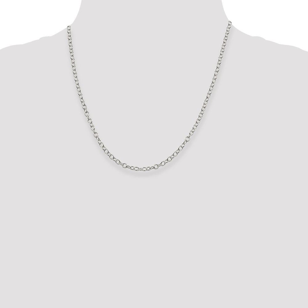 Buy Stylish 3.75mm Oval Cable Chain in High-Quality Sterling Silver