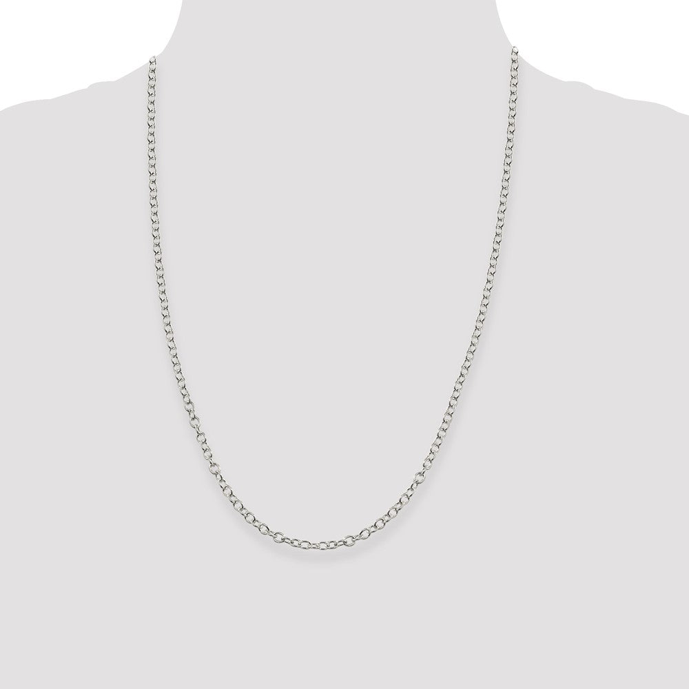 Buy Stylish Sterling Silver 3.75mm Oval Link Cable Chain - Affordable Value!