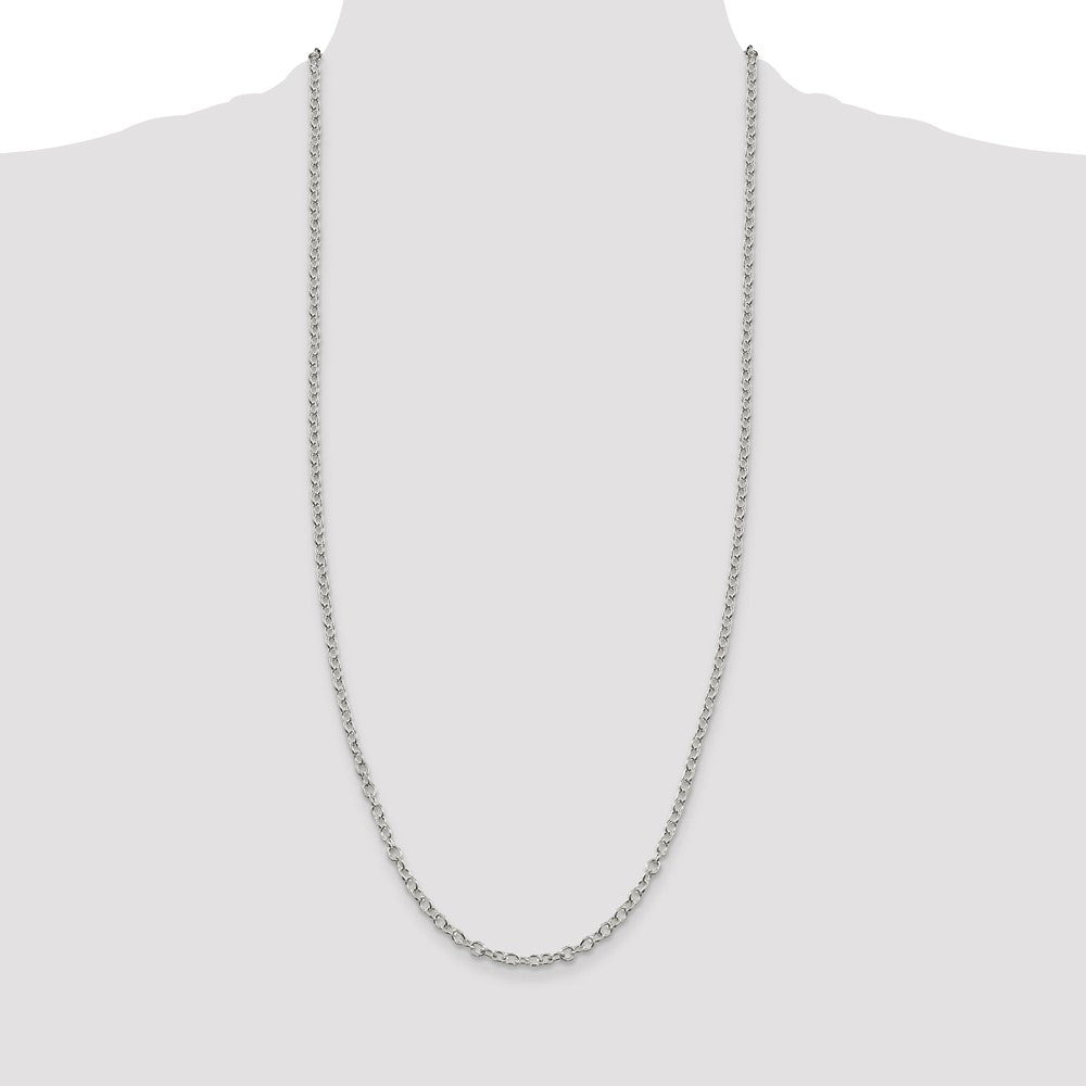 Buy Stylish 3.75mm Oval Link Cable Chain in High-Quality Sterling Silver