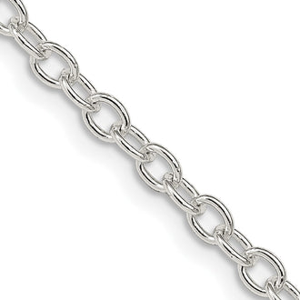 Buy Stylish 3.75mm Oval Cable Chain in Sterling Silver - Affordable Luxury!