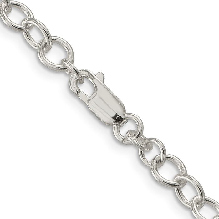 High-Quality 5.3mm Oval Cable Chain in Sterling Silver - Stylish & Affordable!-3