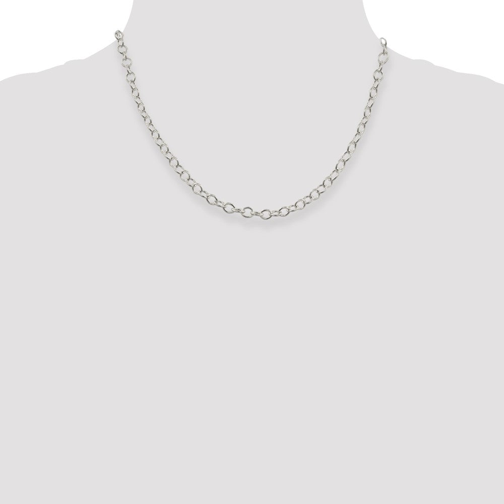High-Quality 5.3mm Oval Cable Chain in Sterling Silver - Stylish & Affordable!