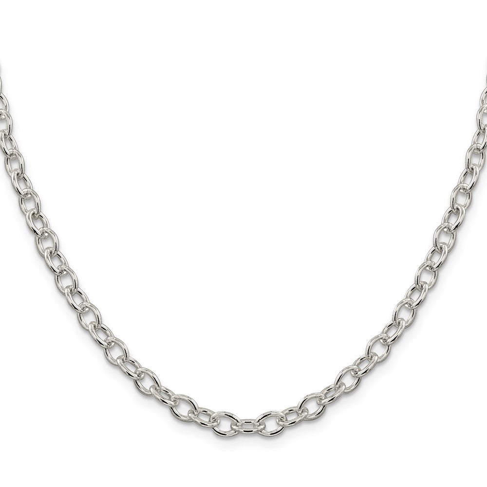 Exclusive 5.75mm Oval Link Cable Chain in Sterling Silver | Affordable Luxury