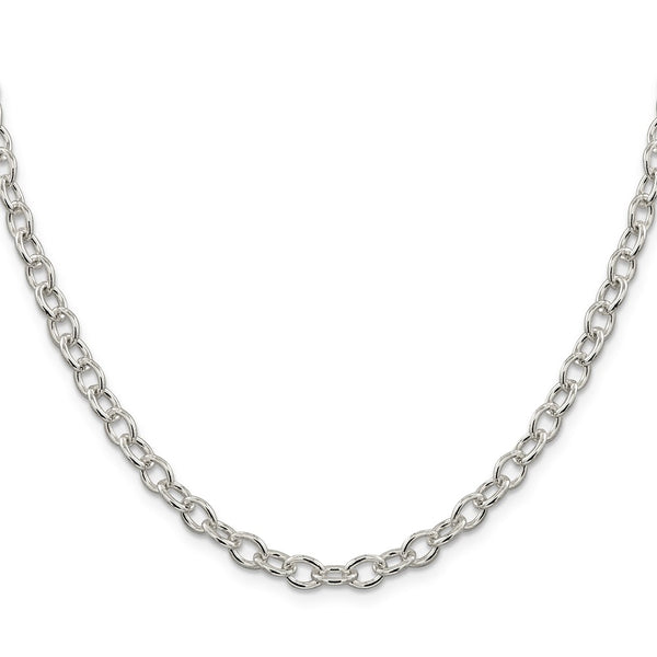 5.75mm Oval Link Cable Chain in Sterling Silver - Style GR1-1031523