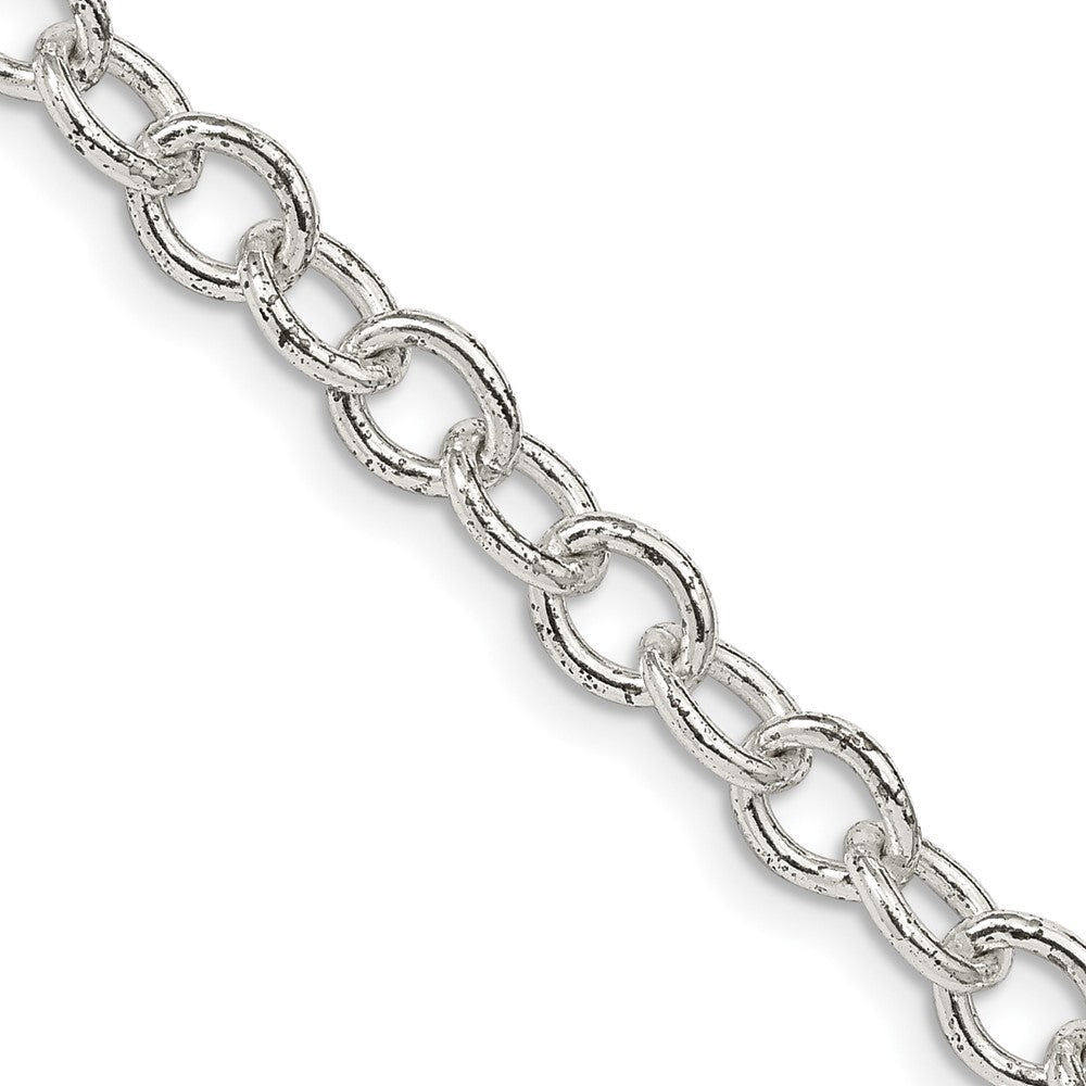 Exclusive 5.75mm Oval Link Cable Chain in Sterling Silver | Affordable Luxury
