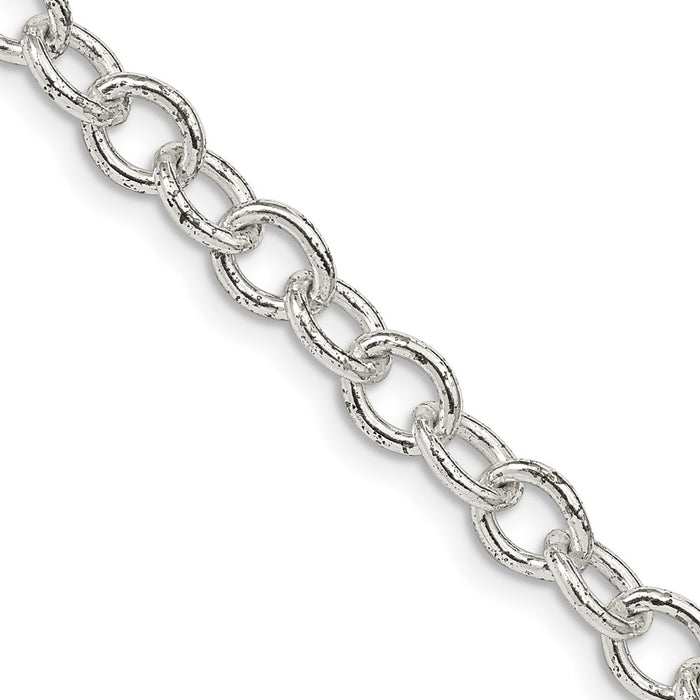 Exclusive 5.75mm Oval Link Cable Chain in Sterling Silver | Affordable Luxury-1