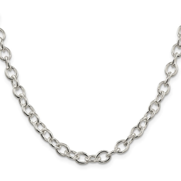 6.8mm Sterling Silver Oval Link Cable Chain - Style GR1-1031559