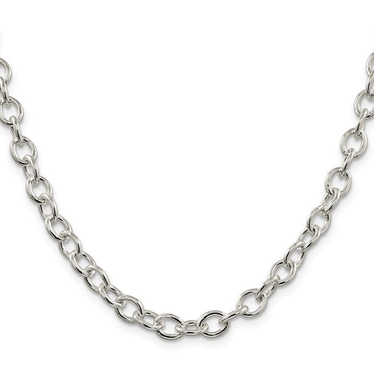 Buy Stylish 6.8mm Sterling Silver Oval Link Cable Chain - Luxury Value Piece
