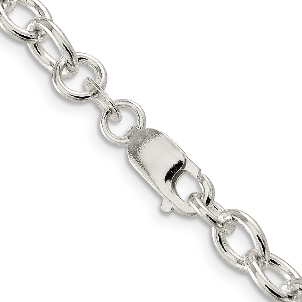 High-Quality Sterling Silver 6.8mm Oval Link Chain - Stylish & Affordable!
