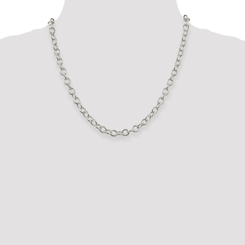 Buy Stylish 6.8mm Oval Cable Chain in Sterling Silver - Affordable Luxury!