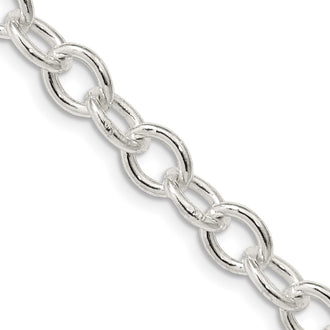 High-Quality Sterling Silver 6.8mm Oval Link Chain - Stylish & Affordable!