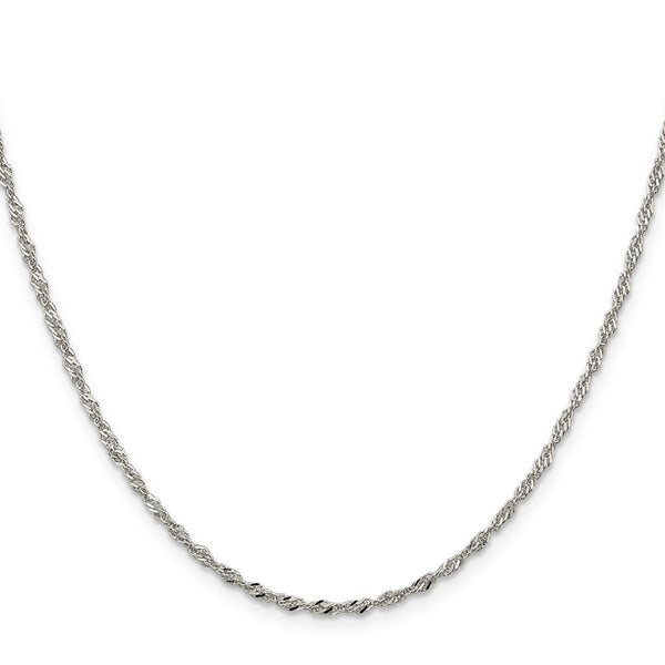 2mm Sterling Silver Singapore Chain