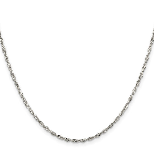 Buy Stylish 2mm Sterling Silver Singapore Chain - Affordable Luxury Jewelry