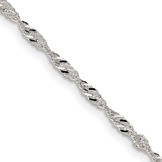 Buy Stylish 2mm Sterling Silver Singapore Chain - Affordable Luxury Jewelry