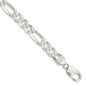 Buy Stylish 11.0mm Pav Flat Figaro Chain in High-Quality Sterling Silver-1