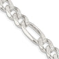Buy Exclusive 11.0mm Pav Flat Figaro Chain in Sterling Silver - Stylish Value!-3